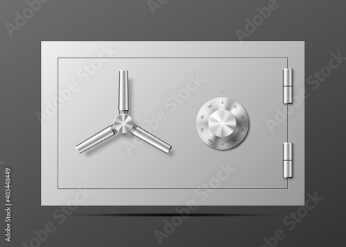 Safe Image. Armored box background. The door of a bank vault with a mechanical combination lock. Reliable Data Protection. Long-term savings. Deposit box icon.Protection of personal information