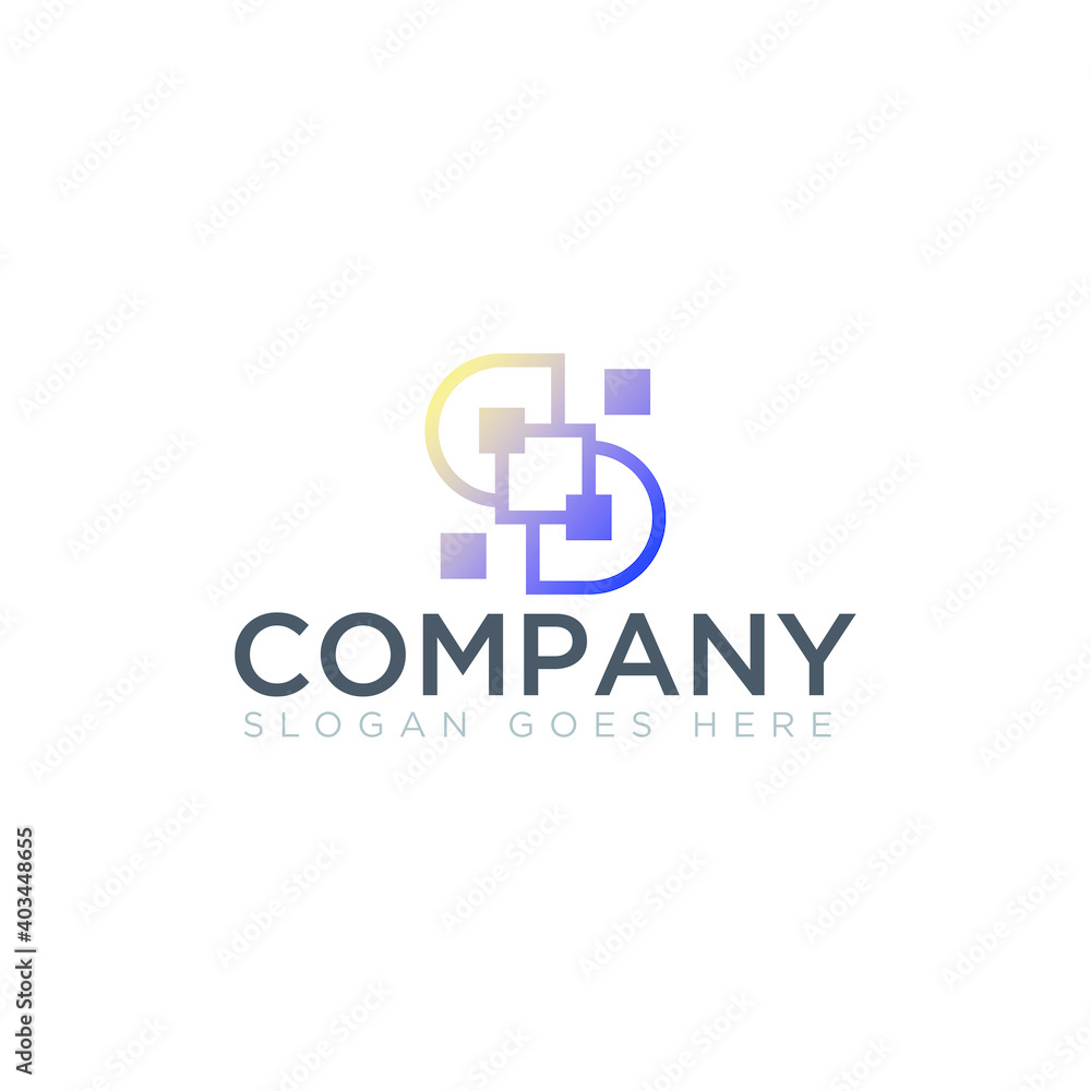 Abstract shape logo for company name Abstract shape logo for company name