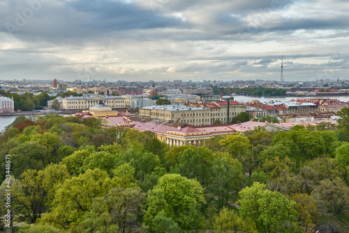 Panoramic view over St. Petersburg, Russia, from St. Isaac Cathedral.