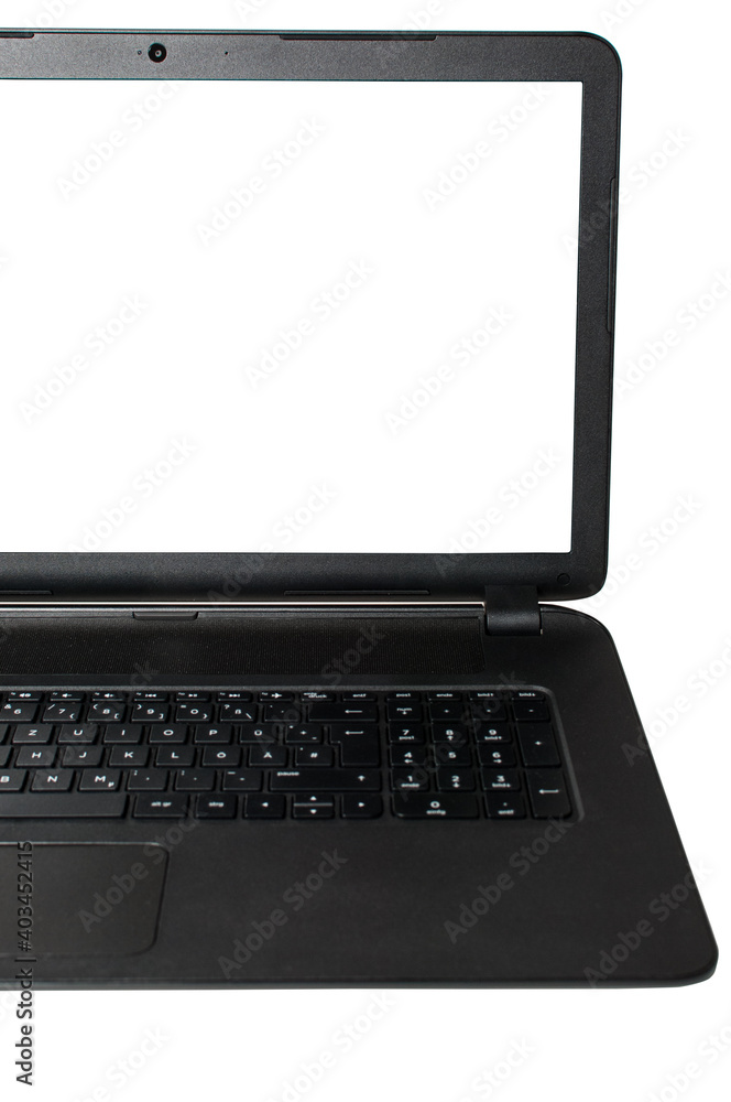 HP notebook isolated on white background HP notebook isolated on white background