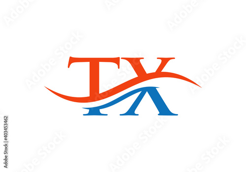 Initial Letter TX Linked Logo for business and company identity. Modern Letter TX Logo Vector Template with modern trendy