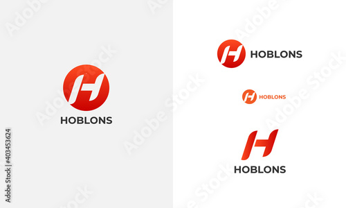 H letter logo design template 