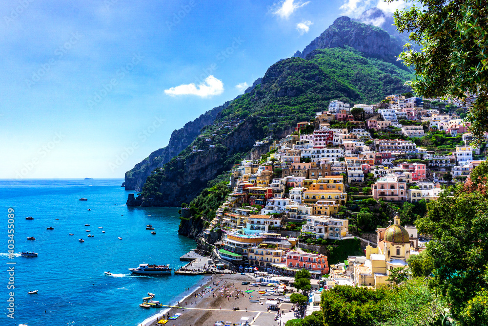 View of Positano from the Cliffside