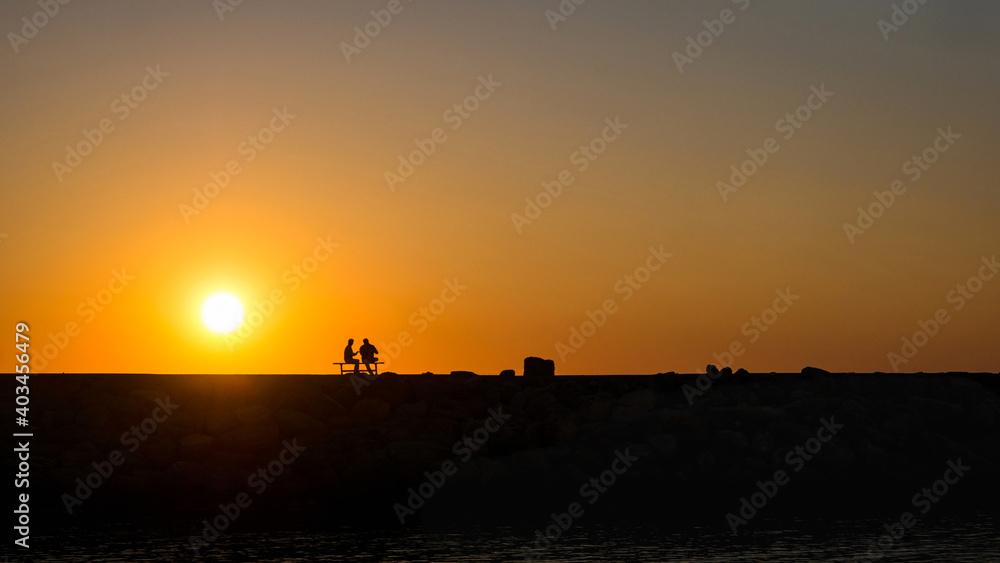 Sonnenuntergang auf Kreta, Port of Sisi