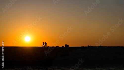 Sonnenuntergang auf Kreta  Port of Sisi