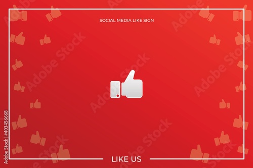 Social Media Video Platform Like Us Button Background