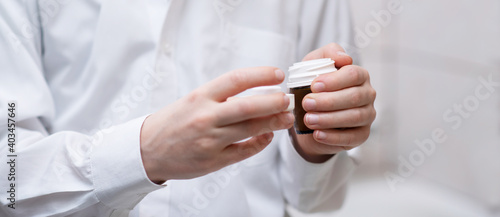 medicine in the hands of a child