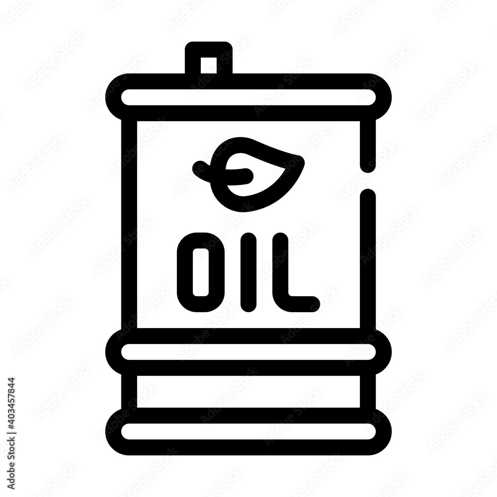 oil barrel line icon vector illustration black