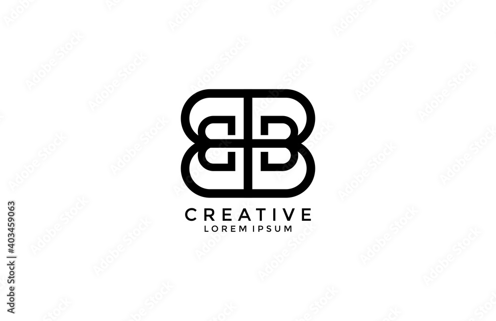 Abstract Simple BB DD Logo Monogram Abstract Simple BB DD Logo Monogram