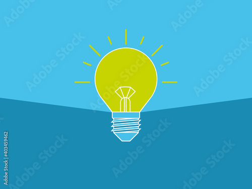 The light bulb is full of ideas And creative thinking, analytical thinking for processing. Blue Light bulb icon vector. ideas symbol illustration.