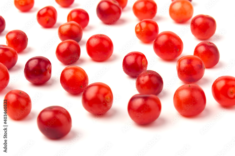 Nanking or felted cherry fruits, isolated on white background Nanking or felted cherry fruits, isolated on white background