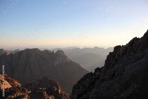 view from the top of Mount Moses, mountains of Egypt, the highest mountain in Egypt © dream_master