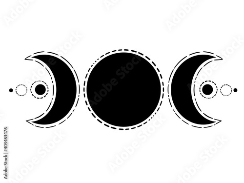 black moon and crescent icons