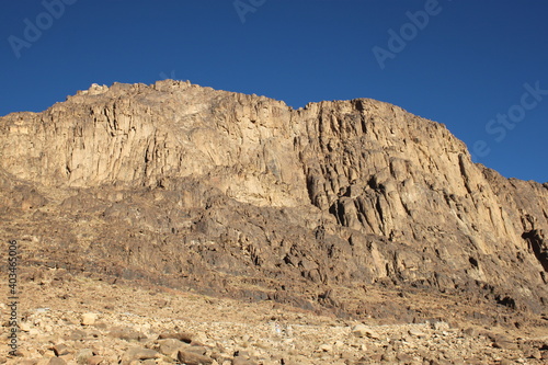 hanging from the mountain of Moses  mountains of Egypt  the highest mountain in Egypt