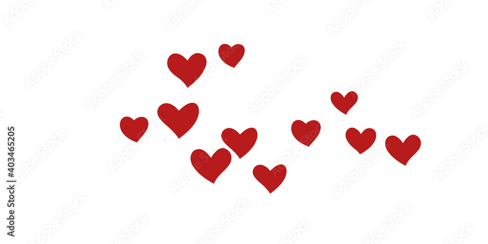 Heart confetti falling beautifully chaotically. Heart confetti falling beautifully chaotically.