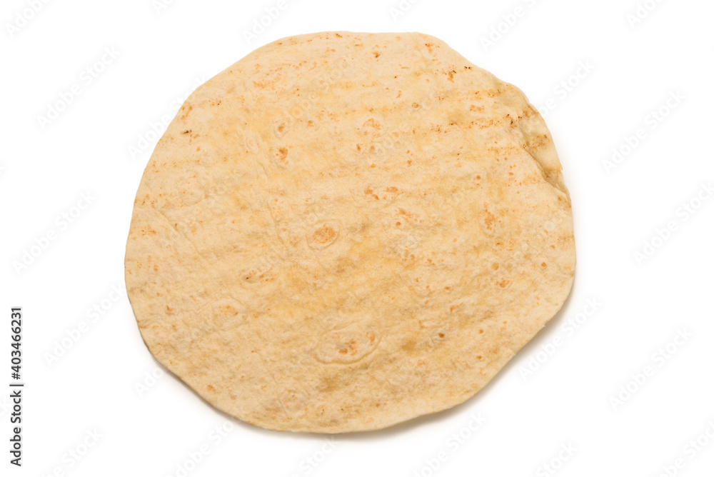 Grilled pitta bread isolated on white background. Grilled pitta bread isolated on white background.