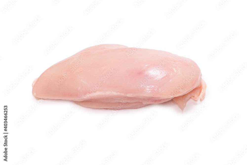 Raw chicken fillet isolated on white background. Raw chicken fillet isolated on white background.