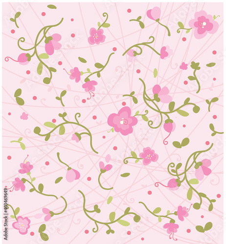 Pink flower background blossom nature scrapbooking