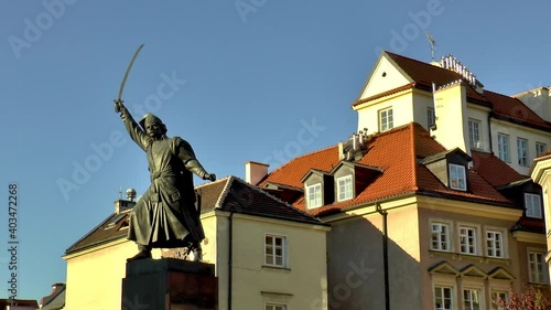 Monument to Janowi Kilinskiemu, Jan Kilinski in Warsaw, Poland. photo