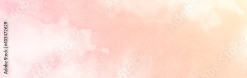 Watercolor artistic abstract gradient pink orange painting