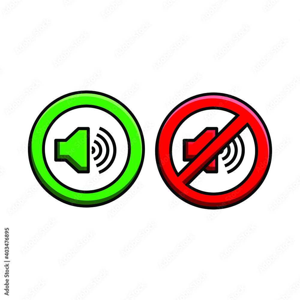 Icon on off speaker sound Icon on off speaker sound