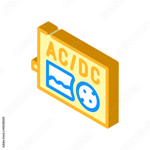 inverter electric equipment isometric icon vector illustration