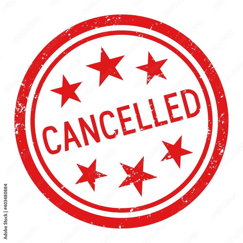 Cancelled - Red stamp Cancelled - Red stamp