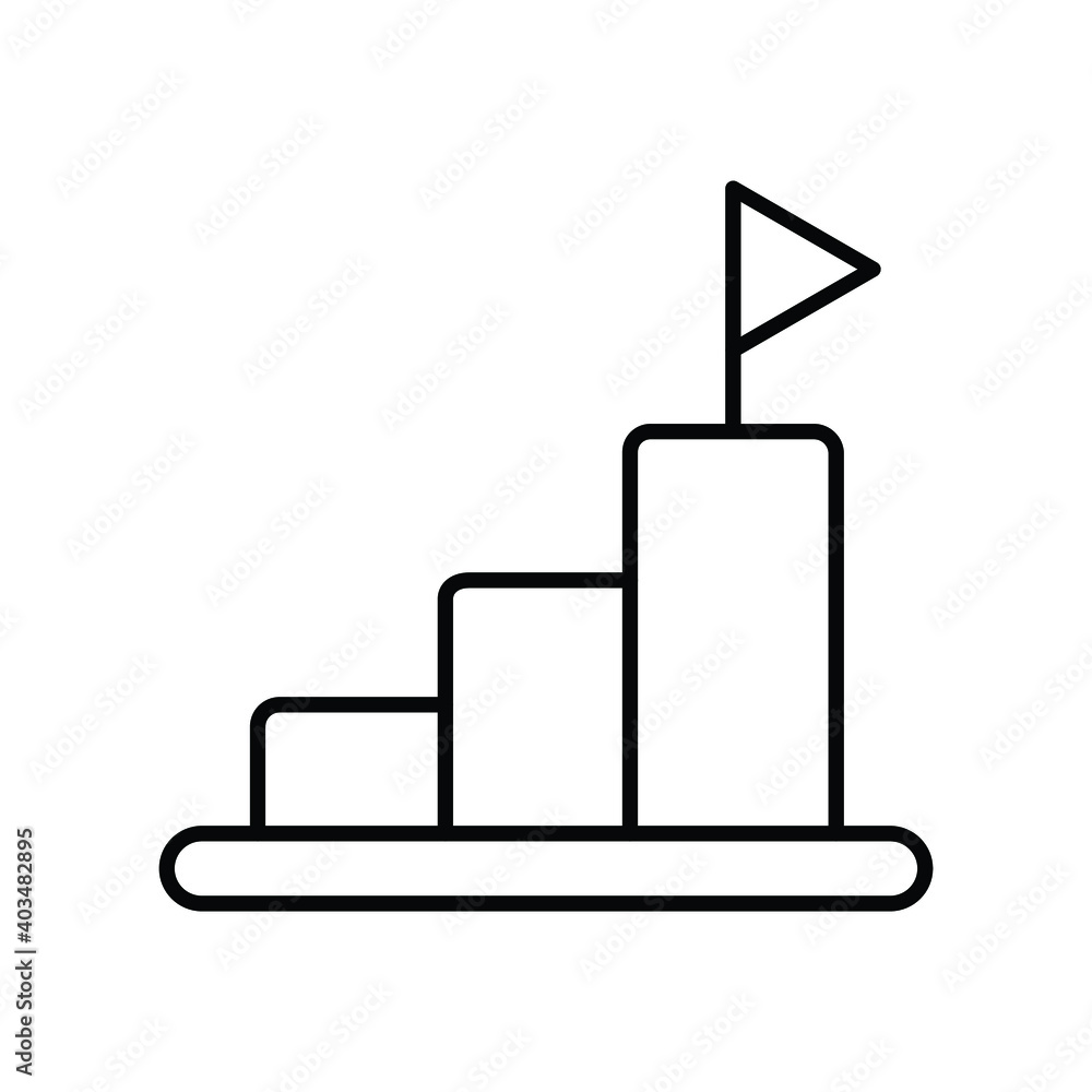 Business growth achievements success line icon Business growth achievements success line icon