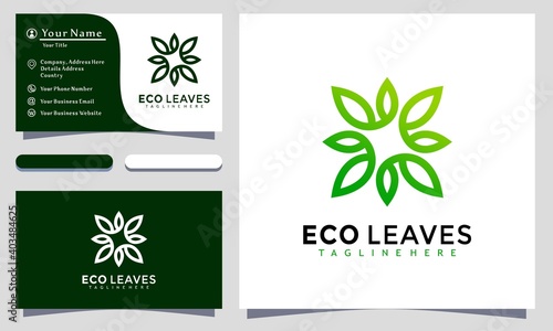 Eco Leaf logo vector  Nature Green Leaves logo design  modern logo  Logo Designs Vector Illustration Template