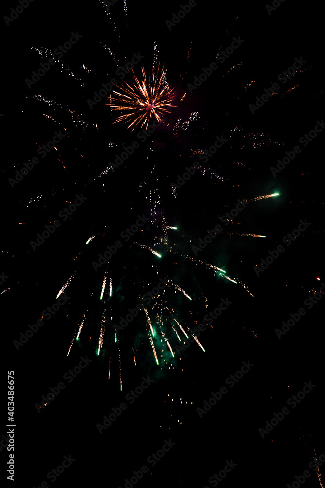 Fototapeta premium Fireworks on New Year's Eve