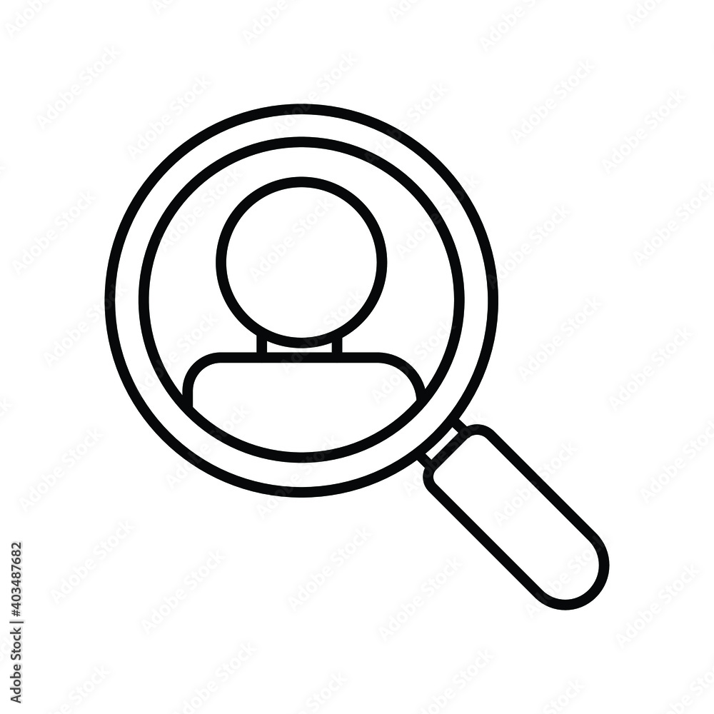 Searching Job Candidate Business line icon Searching Job Candidate Business line icon