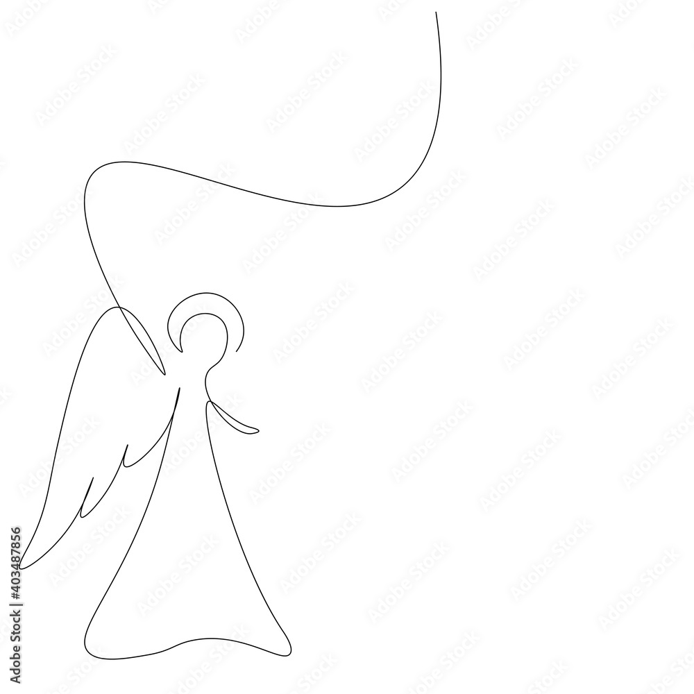 Christmas angel background, vector illustration Christmas angel background, vector illustration
