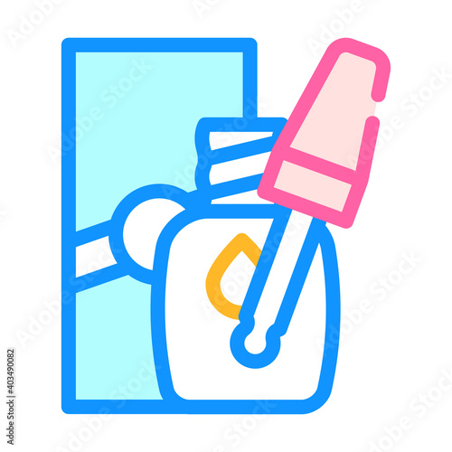 cosmetic oil for facial skin color icon vector illustration