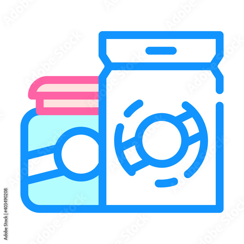 epsom bath salt color icon vector illustration
