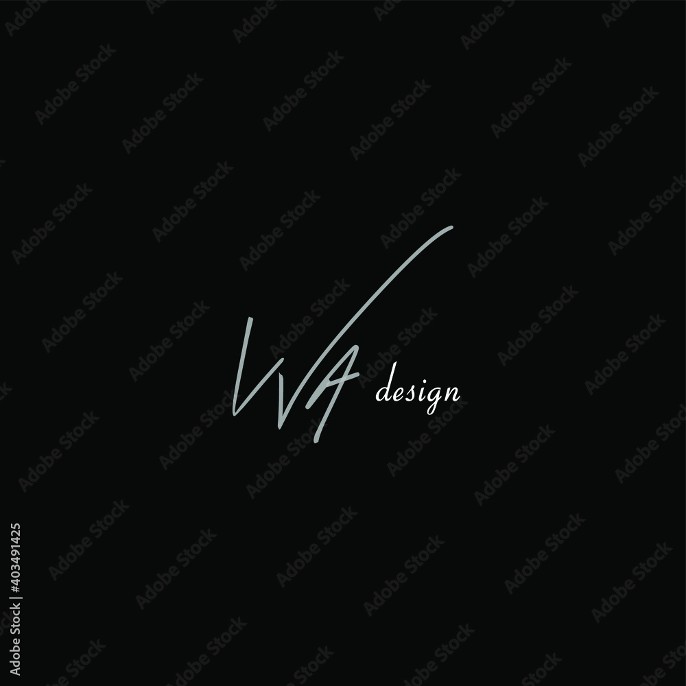 WA handwritten logo for identity WA handwritten logo for identity