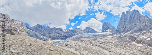 Dachstein mountains with Glasier in Austrian Alps. 
