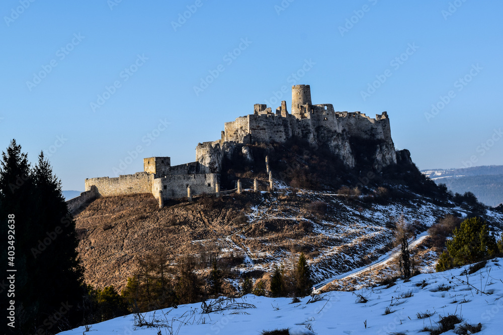 Spiš Castle in winter in europe