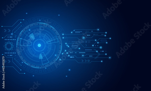 Sci fi futuristic user interface, HUD, Technology abstract background , Vector illustration.	
