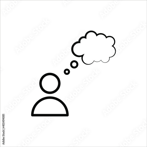 human icons think or get ideas. vector eps 10