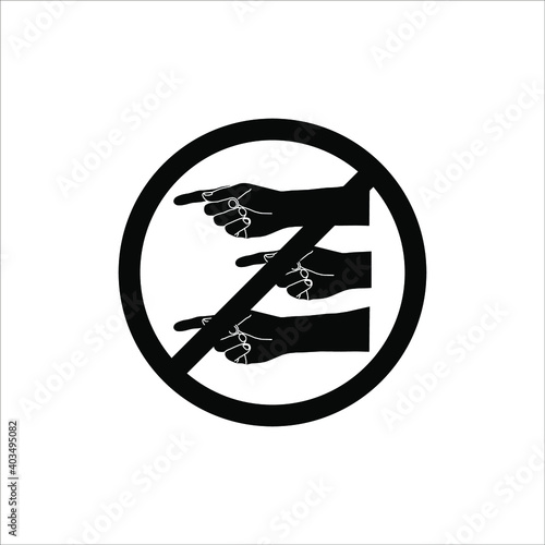 Social bullying icon. Harassment, social abuse and violence on white background
