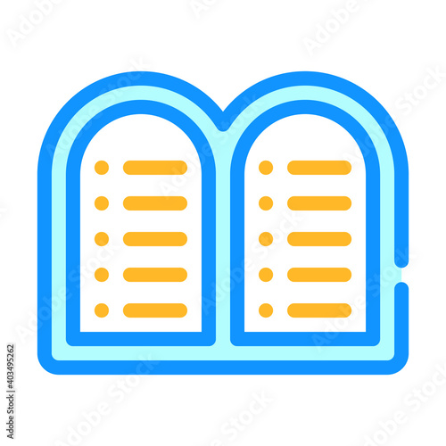 tablets of stone color icon vector illustration