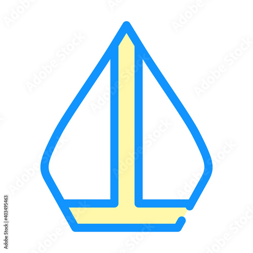 pope hat color icon vector illustration color