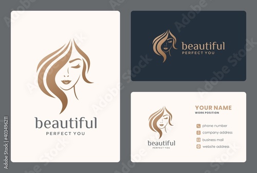 beauty woman logo design for salon, makeover, hair stylist, haidresser, hairc cut.