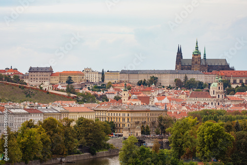 Wallpaper Mural city castle and Charles Bridge, Prague, Czech republic Torontodigital.ca