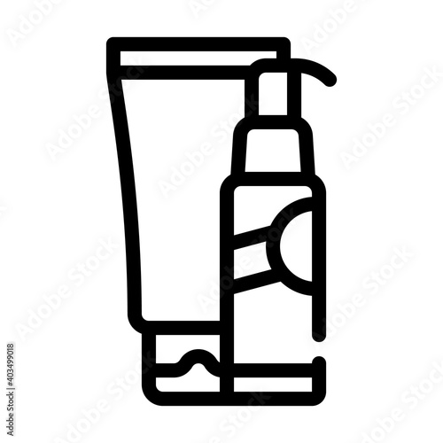 epsom bath salt line icon vector illustration