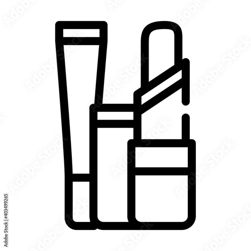 perm and hair straighteners line icon vector illustration