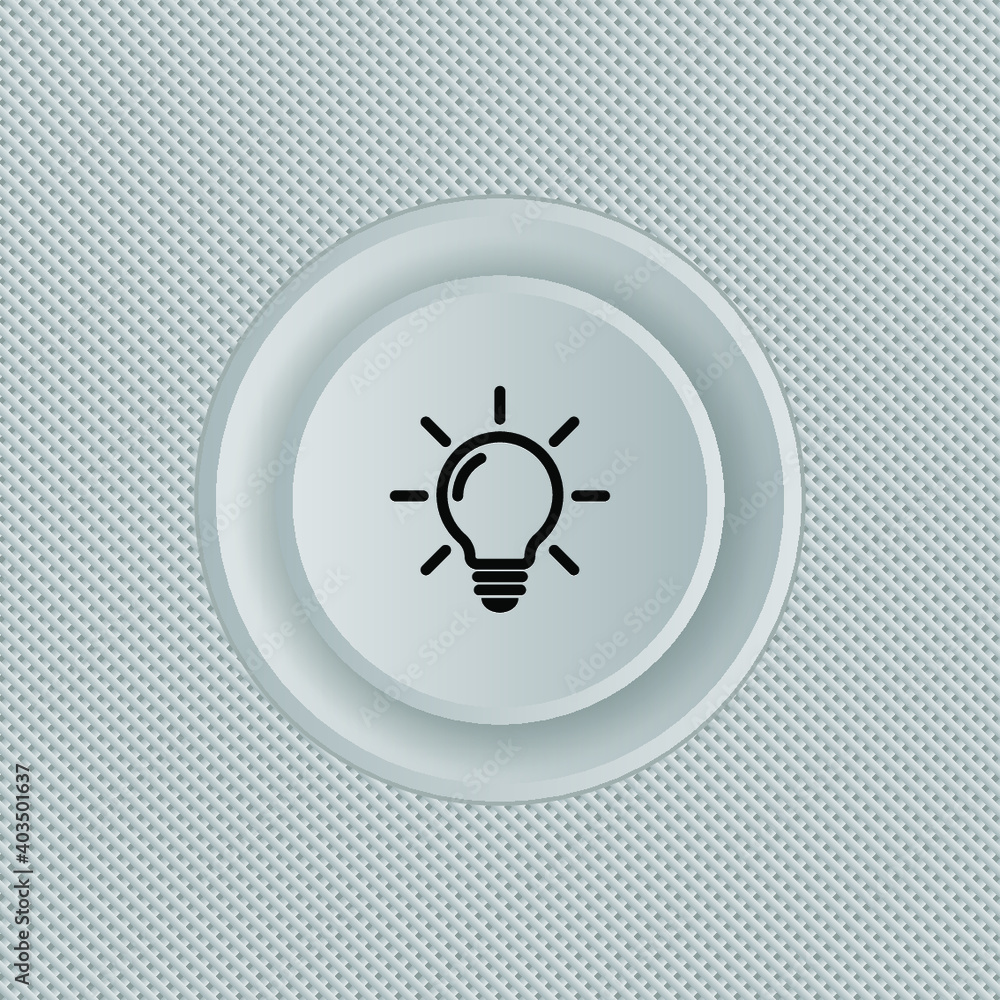 Bulb line sign. Single flat icon on white background. Vector illustration Bulb line sign. Single flat icon on white background. Vector illustration