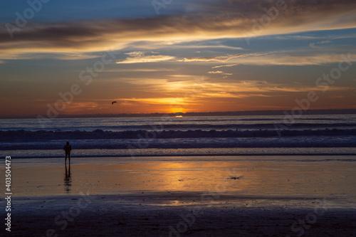 sunset on the beach