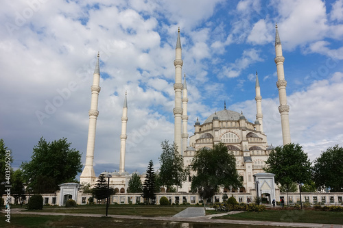 Adana Sabanci Merkez Mosque in springtime - Adana, Turkey