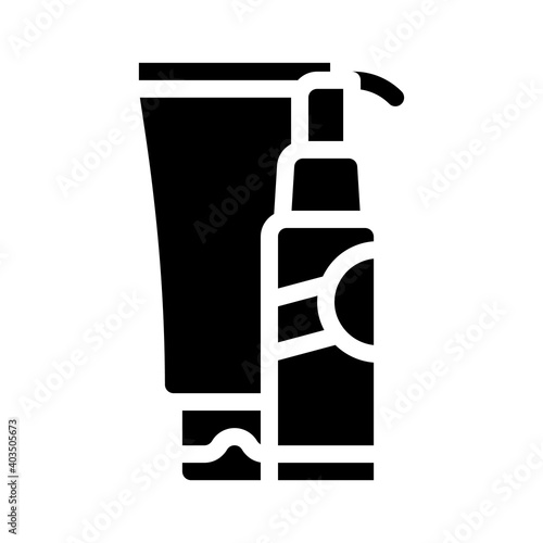 epsom bath salt glyph icon vector illustration